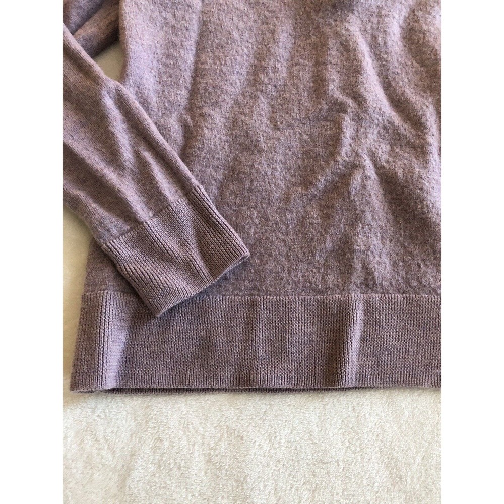 Fairlane Mens Medium 100% Merino Wool 1/4 Zip Sweater Purple Heather Long Sleeve - Picture 4 of 11